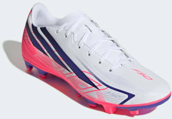 adidas F50 Hyperfast Club FG/MG Soccer Cleats for Natural, Firm, and Artificial Grass. Cloud White/Solar Purple/Solar Turbo KJ0990 Purchase adidas F50 Hyperfast Club FG/MG Soccer Cleats for Natural, Firm, and Artificial Grass. Cloud White/Solar Purple/Solar Turbo KJ0990