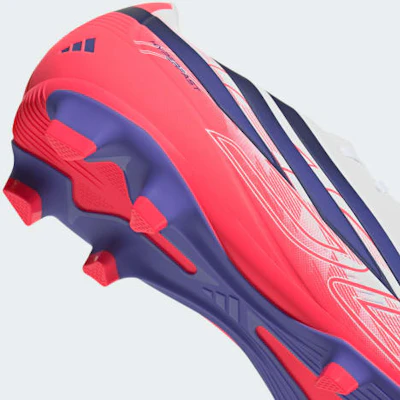 adidas F50 Hyperfast Club FG/MG Soccer Cleats for Natural, Firm, and Artificial Grass. Cloud White/Solar Purple/Solar Turbo KJ0990 1