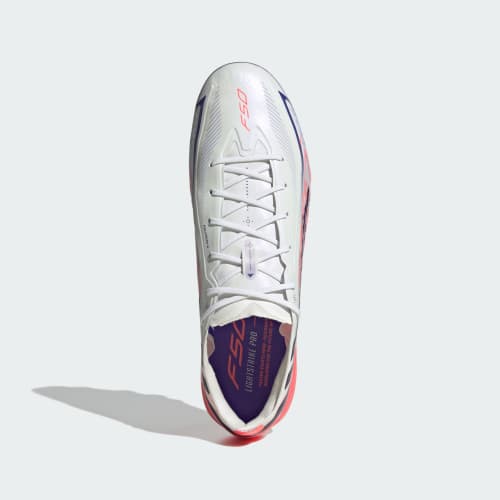 Lookbook adidas F50 Hyperfast Elite AG Voetbalschoenen Wit/Paars/Turbo Oranje KK1034