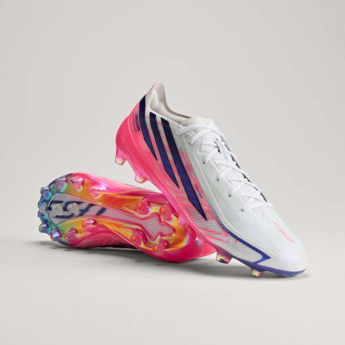 adidas F50 Hyperfast Elite AG Football Boots - Artificial & Natural Grass Soccer Cleats Cloud White/Solar Purple/Solar Turbo KJ6089