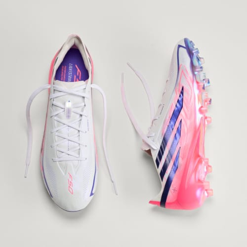 Shop adidas F50 Hyperfast Elite AG Football Boots - Artificial & Natural Grass Soccer Cleats Cloud White/Solar Purple/Solar Turbo KJ6089