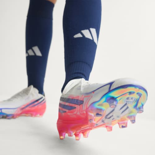 Sizing adidas F50 Hyperfast Elite AG Football Boots - Artificial & Natural Grass Soccer Cleats Cloud White/Solar Purple/Solar Turbo KJ6089
