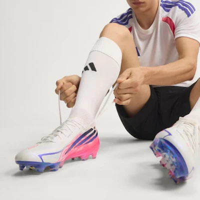 adidas F50 Hyperfast Elite FG Soccer Cleats Cloud White/Solar Purple/Solar Turbo KJ3432 2