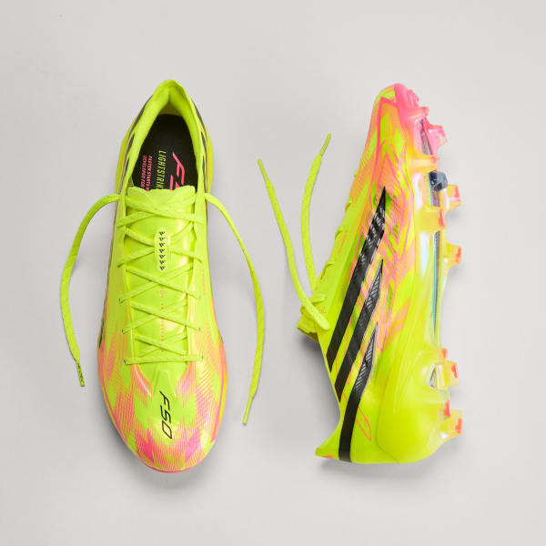 Shop adidas F50 Hyperfast Elite FG Soccer Cleats Team Solar Yellow 2/Core Black/Solar Turbo KJ3431