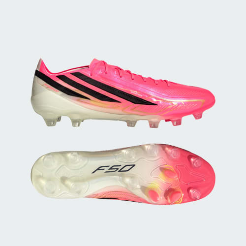 adidas F50 HYPERFAST ELITE HG/AG Football Boots for Firm, Artificial & Natural Grounds Solar Turbo/Core Black/Gold Metallic HQ0020