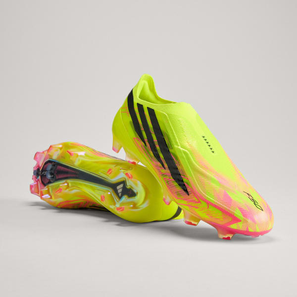 adidas F50 Hyperfast Elite Laceless FG Soccer Cleats Team Solar Yellow 2/Core Black/Solar Turbo KK1031