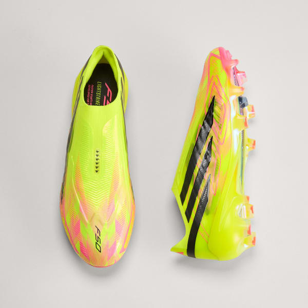 Shop adidas F50 Hyperfast FG Laceless Jaune/Noir/Solar Turbo Football France KK1031