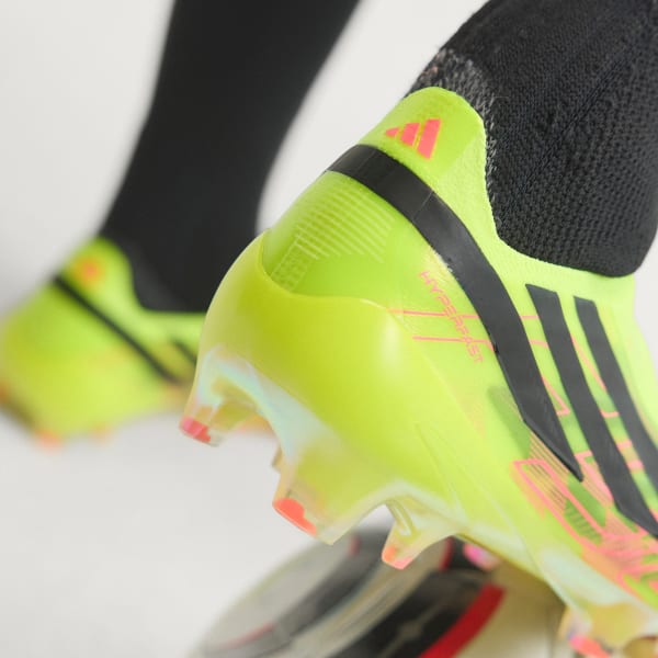 Sizing adidas F50 Hyperfast FG Laceless Jaune/Noir/Solar Turbo Football France KK1031
