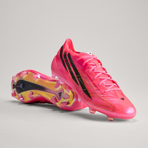 adidas F50 Hyperfast EVO FG Soccer Cleats Solar Turbo/Core Black/Gold Metallic KJ6117
