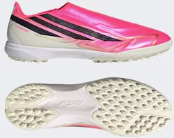 adidas F50 Hyperfast Laceless Astro Turf Soccer Shoes Solar Turbo/Core Black/Gold Metallic KJ6711 adidas F50 Hyperfast Laceless Astro Turf Soccer Shoes Solar Turbo/Core Black/Gold Metallic KJ6711