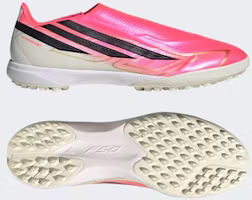adidas F50 Hyperfast Laceless Astro Turf Soccer Shoes Solar Turbo/Core Black/Gold Metallic KJ6711 adidas F50 Hyperfast Laceless Astro Turf Soccer Shoes Solar Turbo/Core Black/Gold Metallic KJ6711