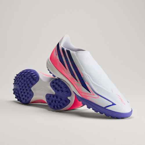 adidas F50 Hyperfast Laceless Astro Turf Soccer Shoes Cloud White/Solar Purple/Solar Turbo IH4585