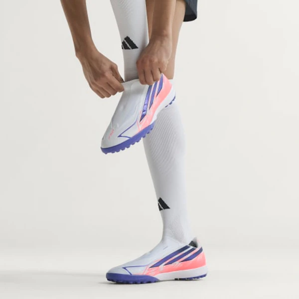 adidas F50 Hyperfast Laceless Astro Turf Soccer Shoes Cloud White/Solar Purple/Solar Turbo IH4585 Lookbook adidas F50 Hyperfast Laceless Astro Turf Soccer Shoes Cloud White/Solar Purple/Solar Turbo IH4585