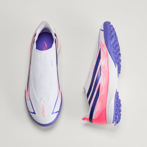 Purchase adidas F50 Hyperfast Laceless Astro Turf Soccer Shoes Cloud White/Solar Purple/Solar Turbo IH4585