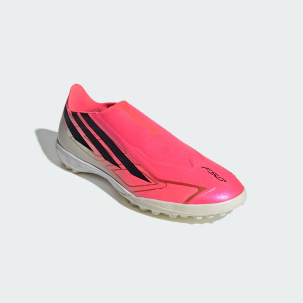 Details for adidas F50 Hyperfast Laceless Astro Turf Soccer Shoes Solar Turbo/Core Black/Gold Metallic KJ6711