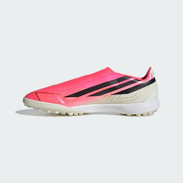Cheap adidas F50 Hyperfast Laceless Astro Turf Soccer Shoes Solar Turbo/Core Black/Gold Metallic KJ6711