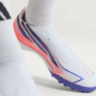 adidas F50 Hyperfast Laceless Astro Turf Soccer Shoes Cloud White/Solar Purple/Solar Turbo IH4585 1