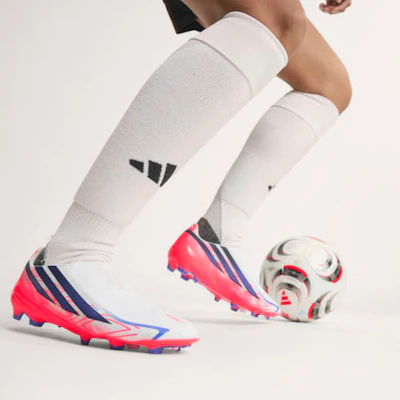 adidas F50 Hyperfast Laceless FG Soccer Cleats Cloud White/Solar Purple/Solar Turbo KJ3415 Order adidas F50 Hyperfast Laceless FG Soccer Cleats Cloud White/Solar Purple/Solar Turbo KJ3415