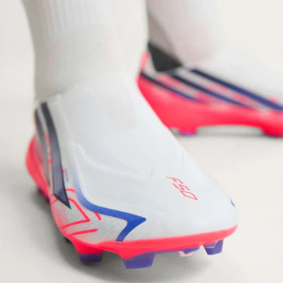 adidas F50 Hyperfast Laceless FG Soccer Cleats Cloud White/Solar Purple/Solar Turbo KJ3415 Purchase adidas F50 Hyperfast Laceless FG Soccer Cleats Cloud White/Solar Purple/Solar Turbo KJ3415