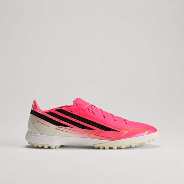 Order adidas F50 Hyperfast League Astro Turf Soccer Shoes Solar Turbo/Core Black/Gold Metallic IH4582
