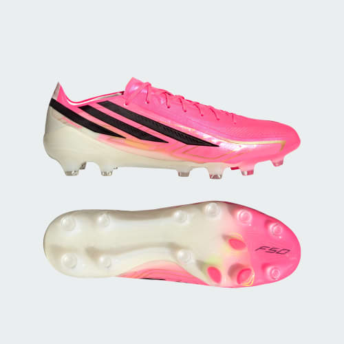 adidas F50 Hyperfast PRO HG/AG Football Boots for Firm Ground, Artificial Grass, Natural Grass Solar Turbo/Core Black/Gold Metallic HQ2360