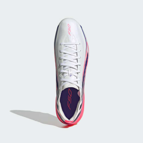 Lookbook adidas F50 Hyperfast Pro HG/AG 足球鞋 白紫橘 固定/人工/天然草坪用 HQ2361