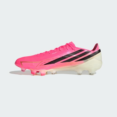 Sizing アディダス F50 ハイパーファスト PRO HG/AG サッカースパイク ソーラートーボ/コアブラック/ゴールド HQ2360
