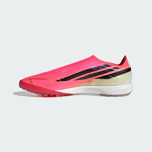 Cheap adidas F50 Hyperfast Pro Laceless Astro Turf Shoes Solar Turbo/Core Black/Gold Metallic IH4570