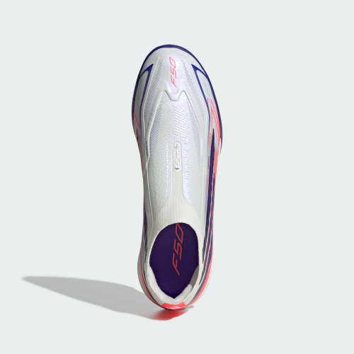 Shop adidas F50 Hyperfast Pro Scarpe Calcio Senza Lacci Bianco/Viola/Turbo Solare KK1043