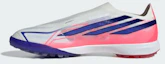 Sizing adidas F50 Hyperfast Pro Scarpe Calcio Senza Lacci Bianco/Viola/Turbo Solare KK1043