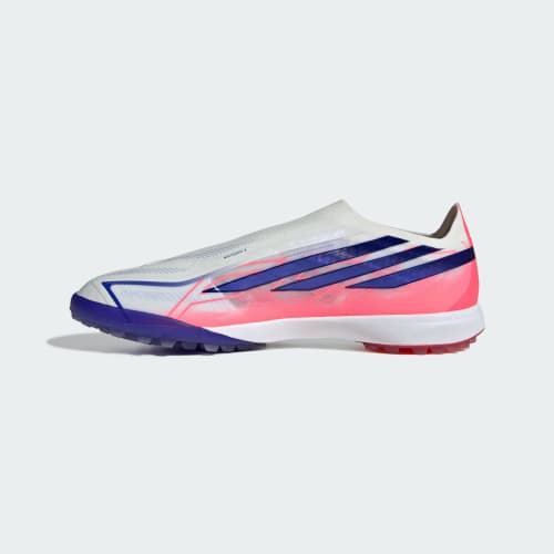 Cheap adidas F50 Hyperfast Pro Scarpe Calcio Senza Lacci Bianco/Viola/Turbo Solare KK1043