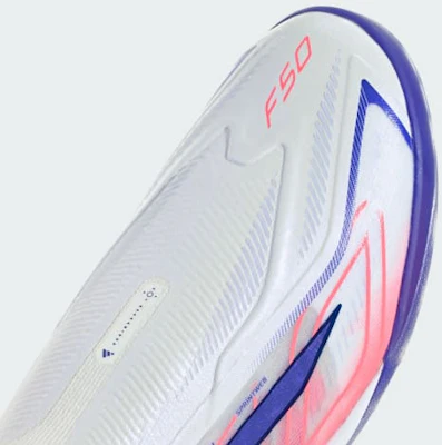 adidas F50 Hyperfast Pro Scarpe Calcio Senza Lacci Bianco/Viola/Turbo Solare KK1043 1
