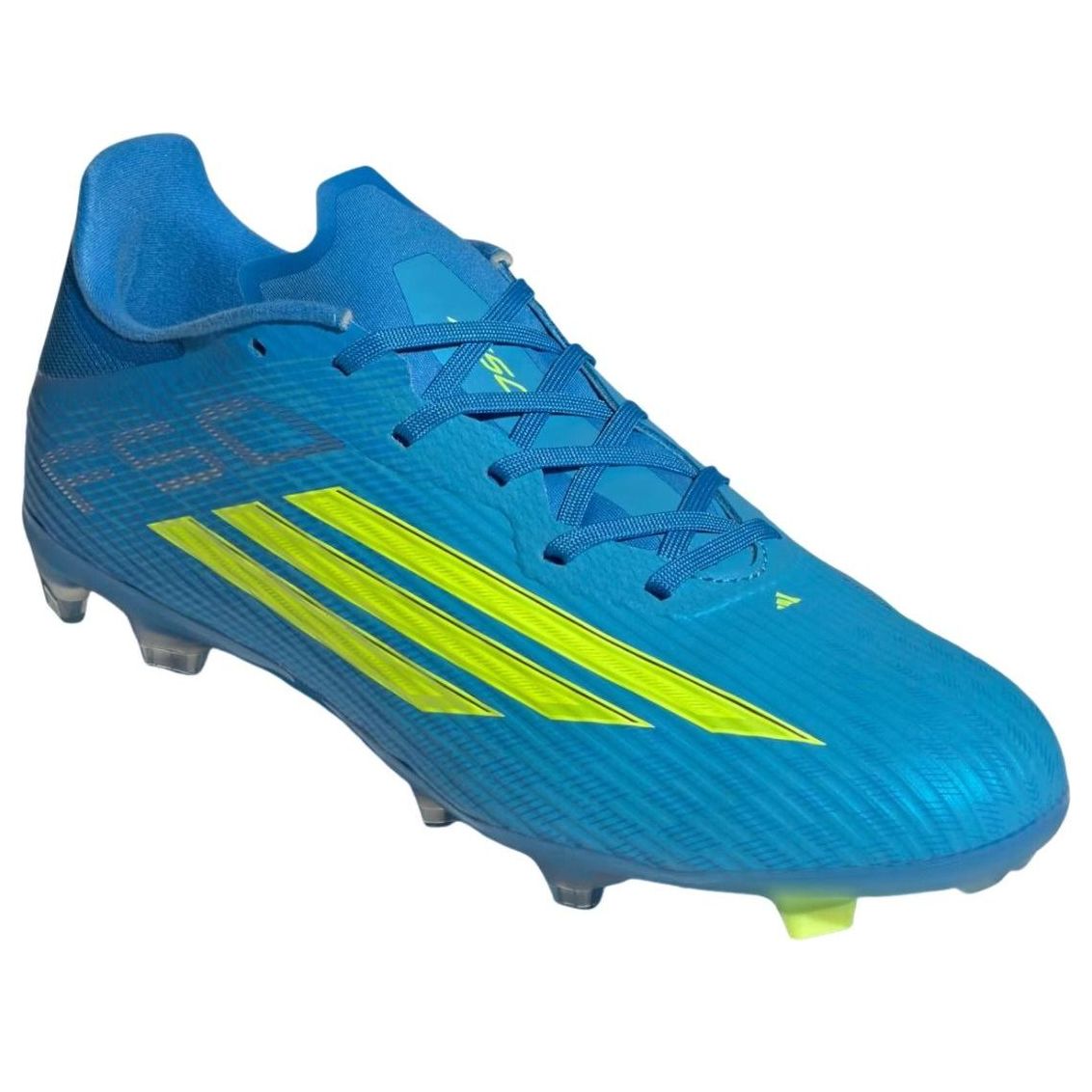 adidas F50 League FG MG 'Lucid Ray Blue Team Solar Yellow 2 Lucid Aquamarine' 圖 3