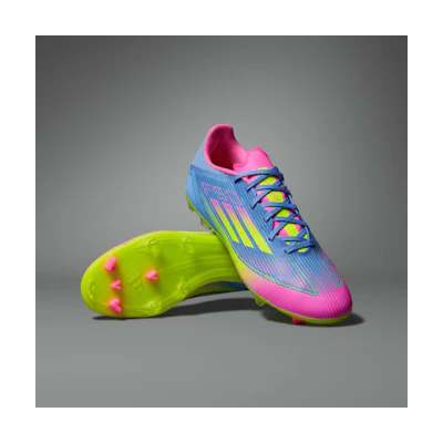 Adidas F50 League FG/MG Soccer Cleats Blue Fusion/Lucid Lemon/Lucid Pink