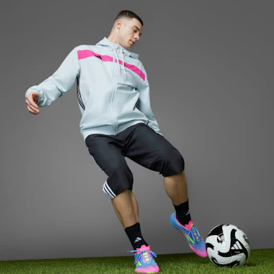 阿迪达斯 F50 联赛 FG/MG 足球鞋 蓝色融合/透明柠檬/透明粉红 IE1290 1