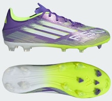 Adidas F50 League FG/MG Soccer Cleats Purple Rush/Cloud White/Lucid Lemon JI0003 Adidas F50 League FG/MG Soccer Cleats Purple Rush/Cloud White/Lucid Lemon JI0003