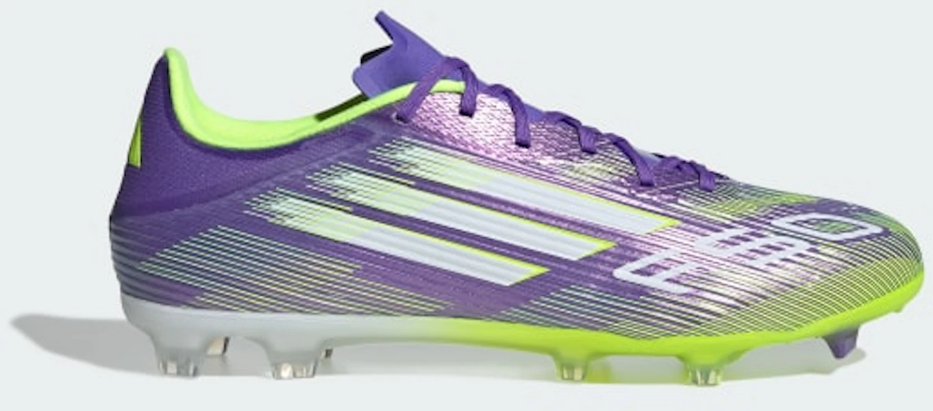 Adidas F50 League FG/MG Soccer Cleats Purple Rush/Cloud White/Lucid Lemon JI0003 Lookbook Adidas F50 League FG/MG Soccer Cleats Purple Rush/Cloud White/Lucid Lemon JI0003