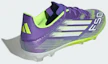 Sizing Adidas F50 League FG/MG Soccer Cleats Purple Rush/Cloud White/Lucid Lemon JI0003