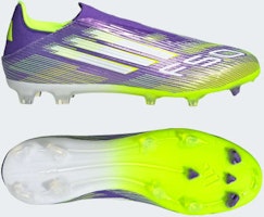 Adidas F50 League Laceless FG/MG Soccer Cleats Purple Rush/Cloud White/Lucid Lemon JH7734 Adidas F50 League Laceless FG/MG Soccer Cleats Purple Rush/Cloud White/Lucid Lemon JH7734