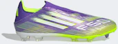 Lookbook Adidas F50 League Laceless FG/MG Soccer Cleats Purple Rush/Cloud White/Lucid Lemon JH7734