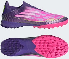 Adidas F50 League LY Laceless Turf Boots Purple/Cloud White/Lucid Lemon JQ9733 Adidas F50 League LY Laceless Turf Boots Purple/Cloud White/Lucid Lemon JQ9733
