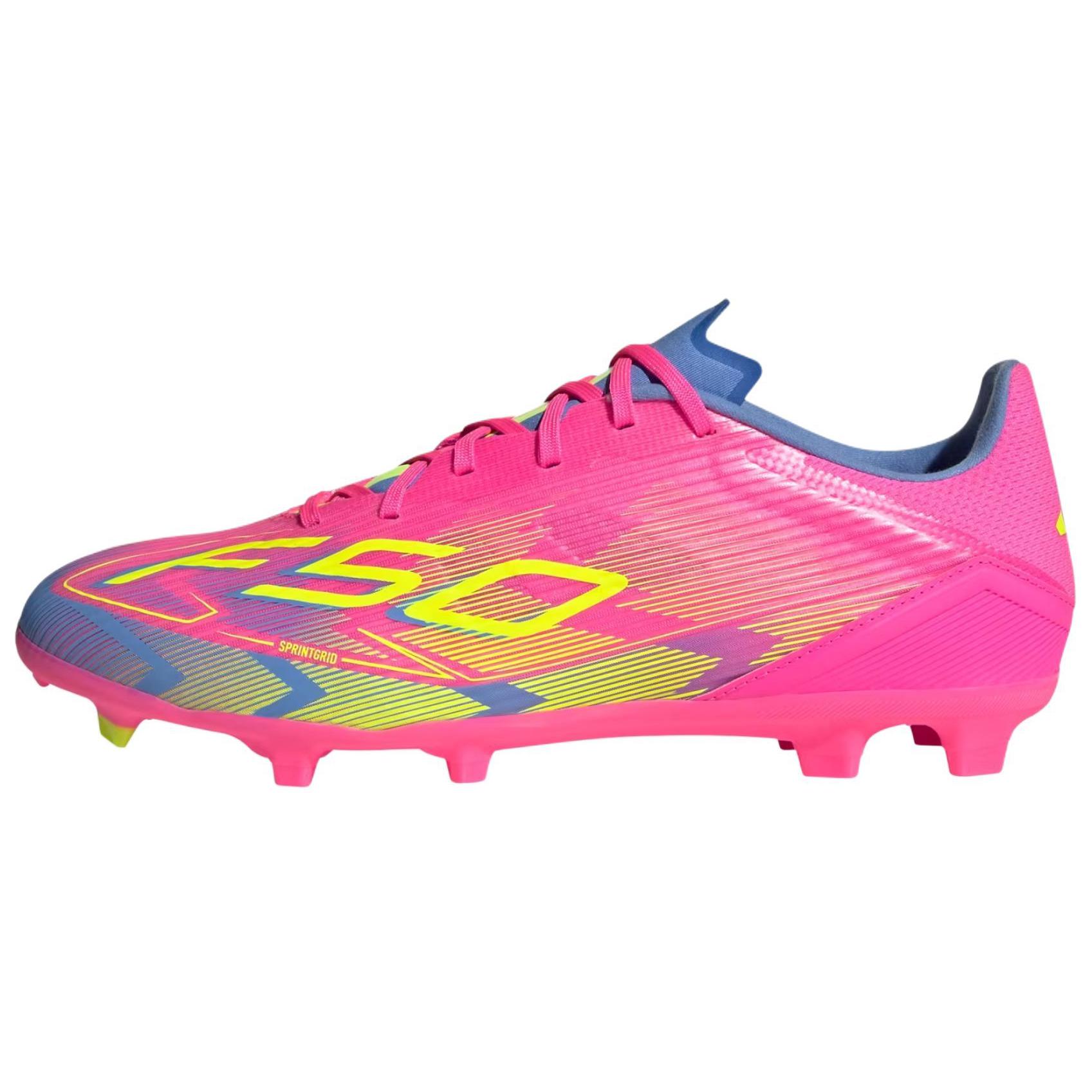 adidas F50 League Pink Soccer Cleats MG/FG Durable Non-Slip Shoes IE1291