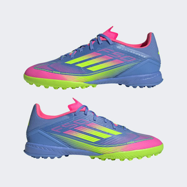 Cheap Adidas F50 League Turf Azul Fusión/Limón Lúcido/Rosa Lúcido zapatillas IE1230