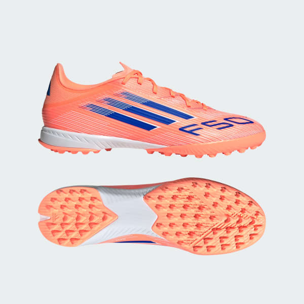 Buy Adidas F50 League Turf Spike Beam Orange/Lucid Blue/Cloud White Sepatu Bola JH7723