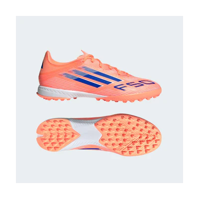 Adidas F50 League Turf Spike Cleats Beam Orange/Lucid Blue/Cloud White