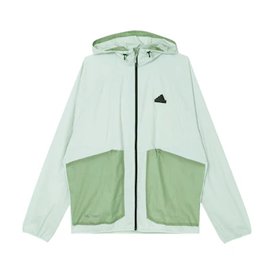 adidas F50 Lightweight Woven Jacket UPF50+ Water-Resistant Hoodie - Linen Green JI8660