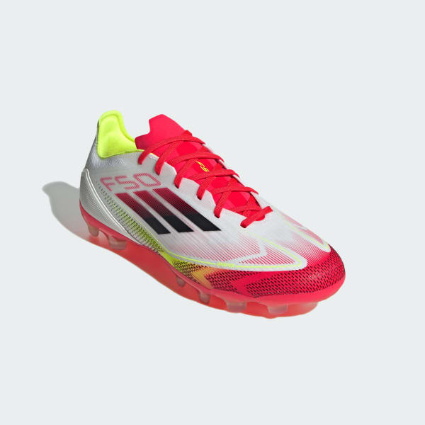 Purchase Adidas F50 Pro HG/AG - Botas de fútbol blanco/negro/amarillo para césped firme/artificial IE1275