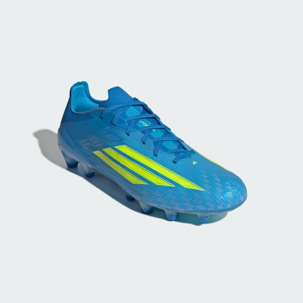 Purchase 아디다스 F50 PRO HG/AG 축구화 - 하드 그라운드/터프/천연잔디, 루시드 레이 블루/팀 솔라 옐로우 2/루시드 아쿠아마린 JR9604