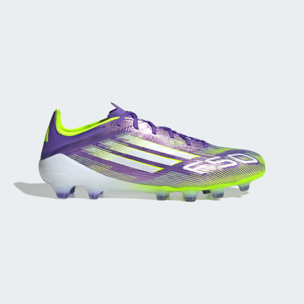 Order Adidas F50 Pro HG/AG 日本足球鞋 堅硬/人工草地 紫色/白色/亮黃 JR4396