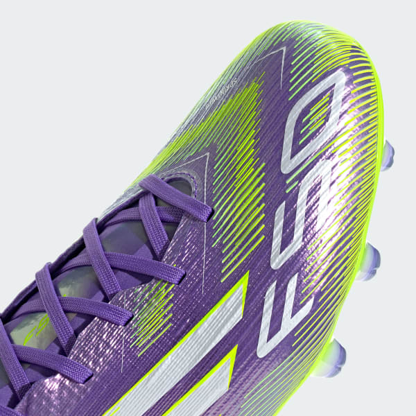 Cheap Adidas F50 Pro HG/AG 日本足球鞋 堅硬/人工草地 紫色/白色/亮黃 JR4396